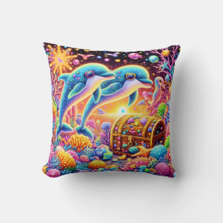 Colourful throw pillow