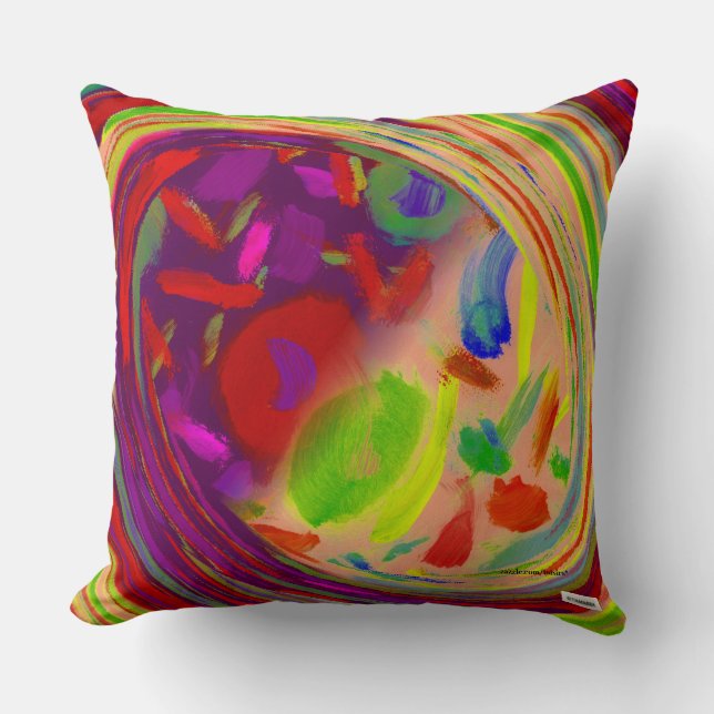 Colourful Throw Pillow (Front)