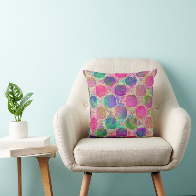 colourful throw pillow (Chair)