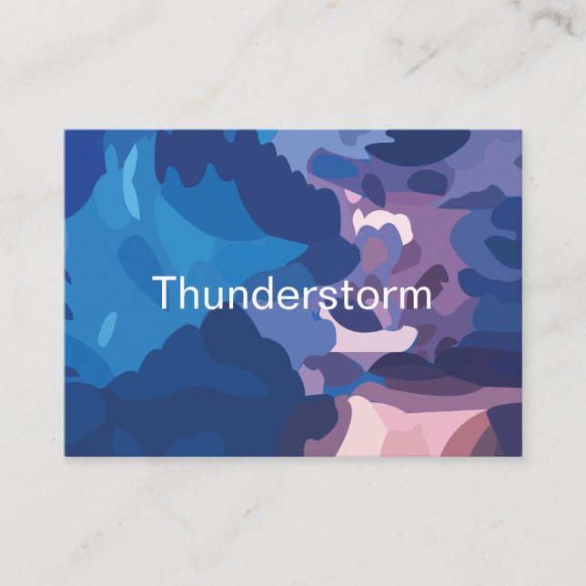 Colourful Thunderstorm Clouds  Business Card (Front)