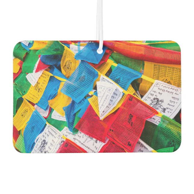 Colourful Tibetan prayer flags - Tibet Air Freshener (Front)