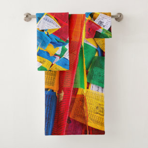 Colourful Tibetan prayer flags - Tibet Bath Towel Set