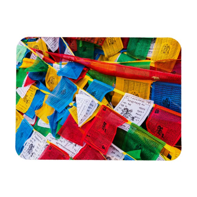 Colourful Tibetan prayer flags - Tibet Magnet (Horizontal)