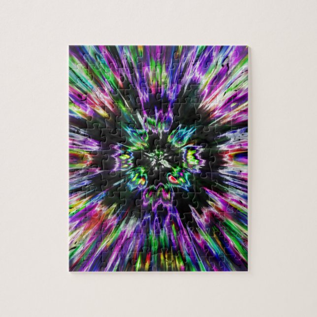 Colourful Tie Dye Abstract Jigsaw Puzzle (Vertical)