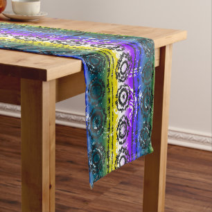 Colourful Tie Dye Batik Design Table Runner