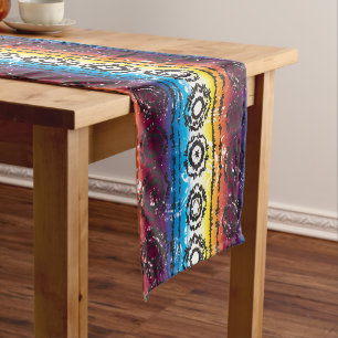 Colourful Tie Dye Batik Design Table Runner