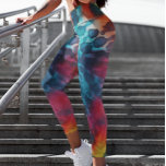 Colourful Tie Dye Multi-colour Leggings<br><div class="desc">This design may be personalized by choosing the Edit Design option. You may also transfer onto other items. Contact me at colorflowcreations@gmail.com or use the chat option at the top of the page if you wish to have this design on another product or need assistance. See more of my designs...</div>