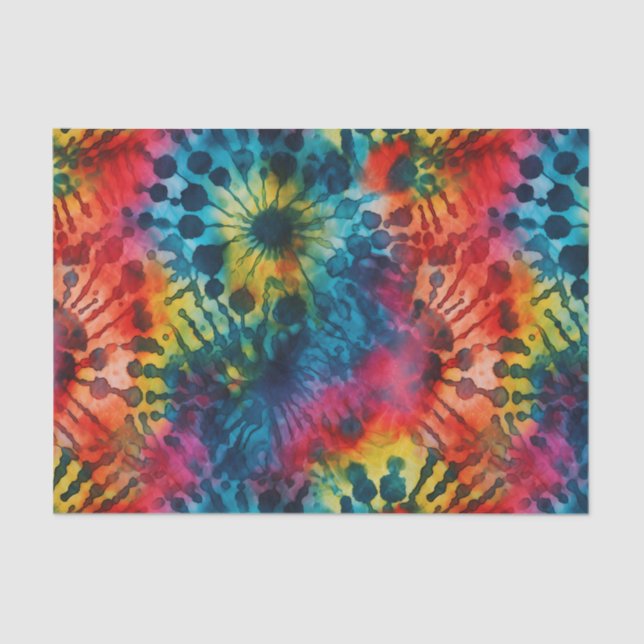 Colourful Tie Dye Multi-colour Tissue Paper (Front)