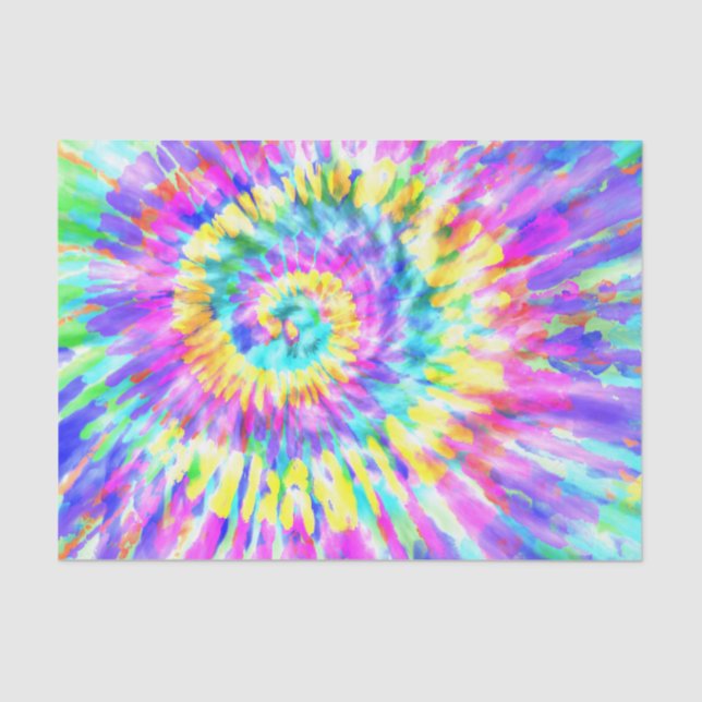 Colourful Tie Dye Pattern Tissue Paper (Front)