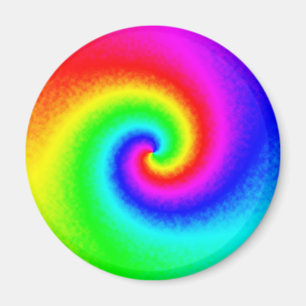 Colourful Tie Dye Rainbow Swirl Hippie Boho Chic Magnet