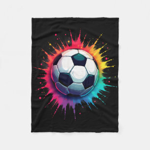 Colourful Tie Dye Soccer Ll _1 Fleece Blanket