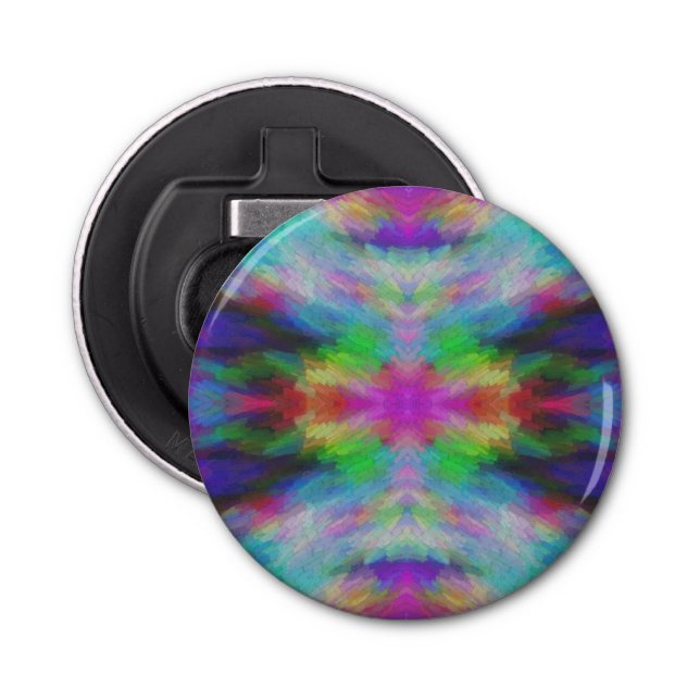 Colourful Tie Dye Style Art Bottle Opener (Front)