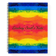 Colourful Tie Dye Texture Custom Name Journal