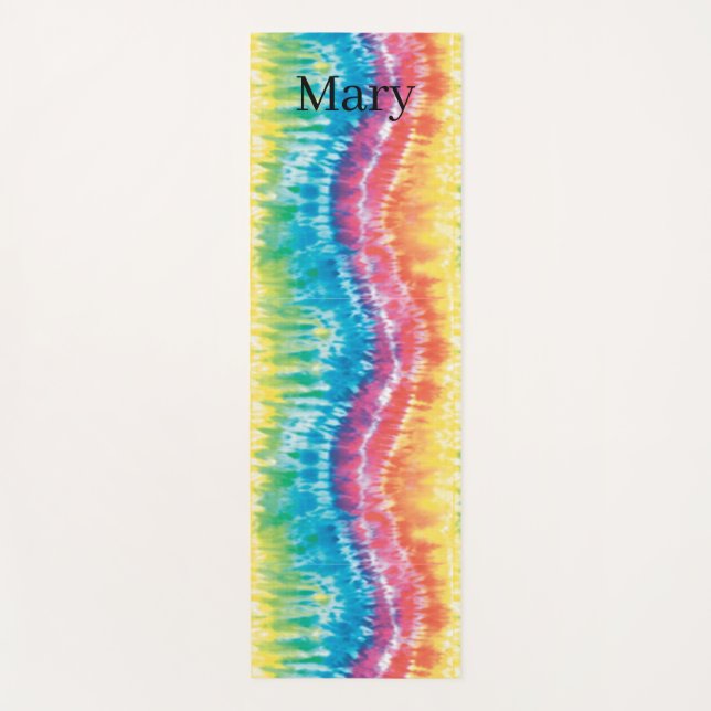 Colourful Tie Dye Yoga Mat (Front)