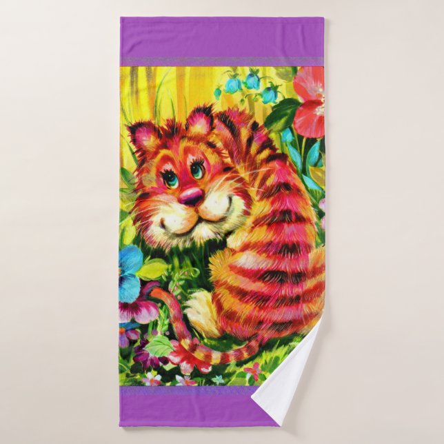 colourful tiger bath towel set (Bath Towel)
