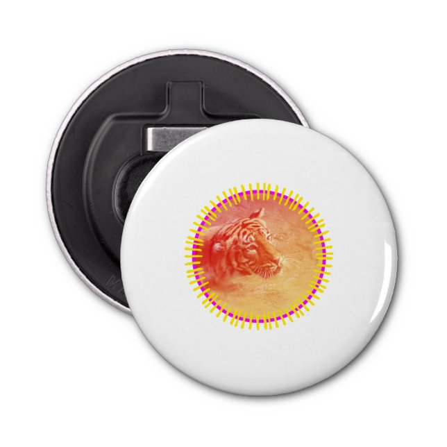 Colourful Tiger Bottle Opener (Front)