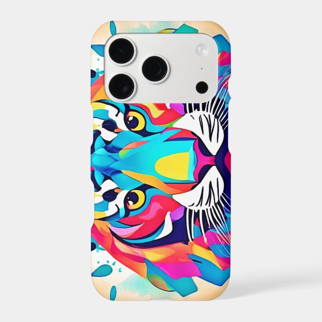 Colourful Tiger Face Art (Back)