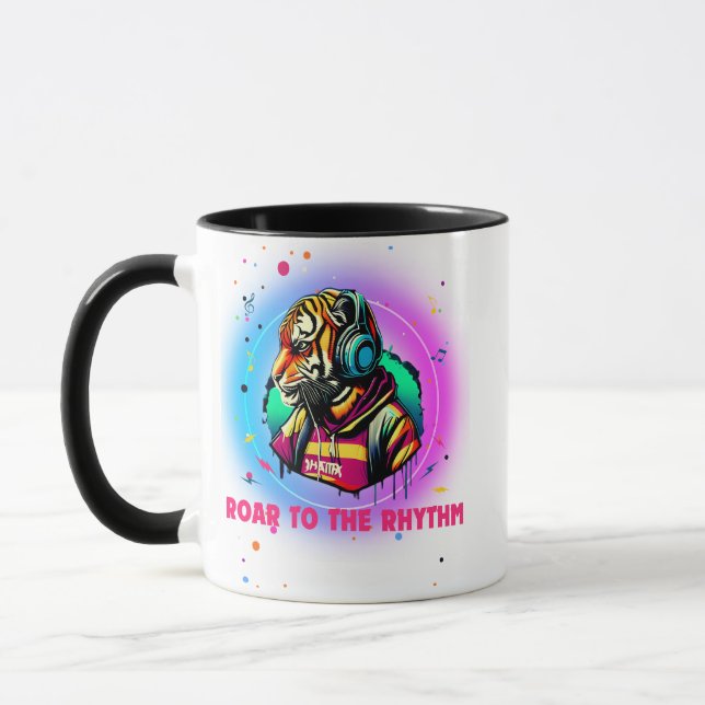 Colourful Tiger Face Mug (Left)