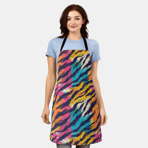 Colourful Tiger Stripes Apron