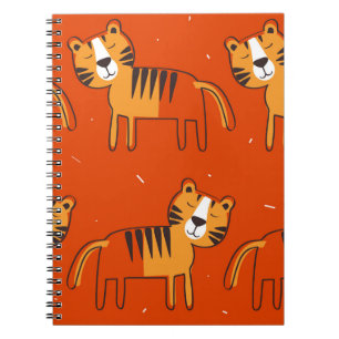 Colourful Tigers Hand Drawn Decor Notebook