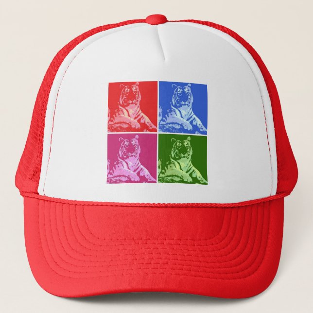 Colourful Tigers Trucker Hat (Front)