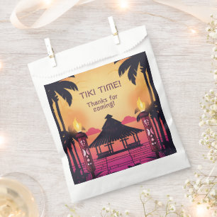Colourful Tiki Hawaiian Birthday Party Favour Bag