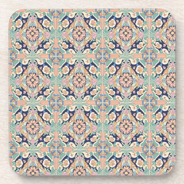 Colourful Tile Design Coaster (Front)