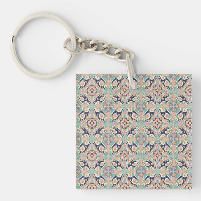 Colourful Tile Design Keychain (Front)