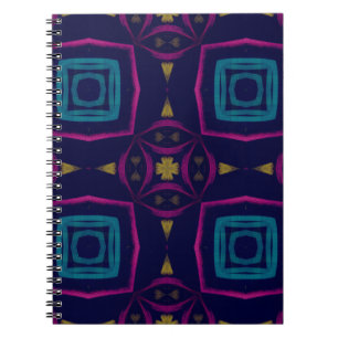 Colourful Tile illustration. Fashion Geometric Orn Notebook