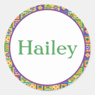 Colourful Tiles Classic Round Sticker