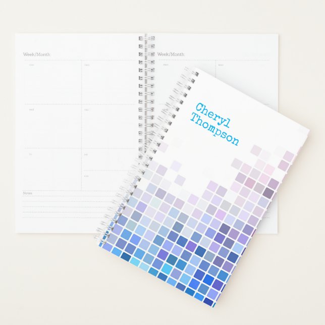 Colourful Tiles Personalized Planner (Display)