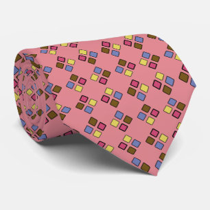Colourful Tiles Pink & Blue on Custom Colour Tie