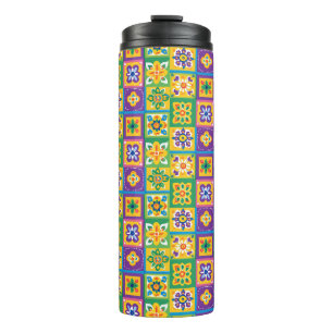 Colourful Tiles Thermal Tumbler