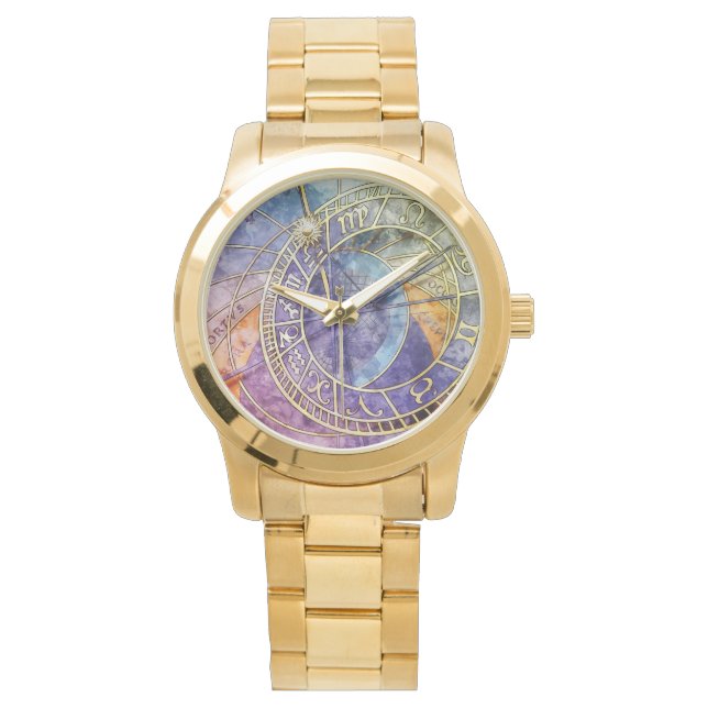 Colourful Time Astrology Abstract Watch (Front)