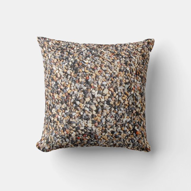 Colourful Tiny Rocks, Ant Hill Close-up, Utah Throw Pillow (Front)