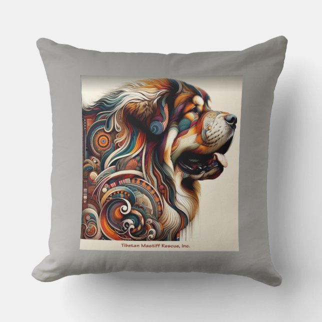 Colourful TM head  Throw Pillow (Front)
