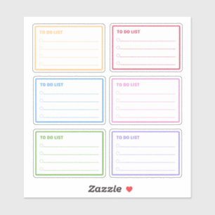 Colourful To Do List Daily planner