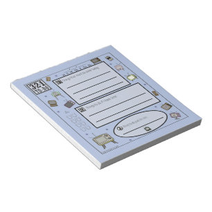Colourful To Do List with retro TV art Notepad