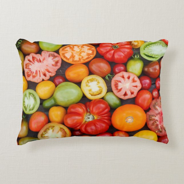 Colourful Tomatoes Decorative Pillow (Front)