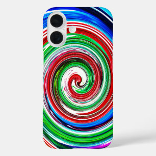 colourful tornado iPhone 16 case
