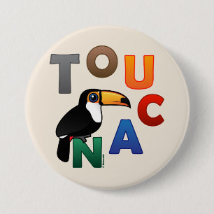 Colourful Toucan 3 Inch Round Button