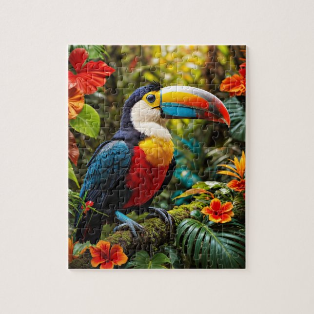 Colourful Toucan Bird Jigsaw Puzzle (Vertical)