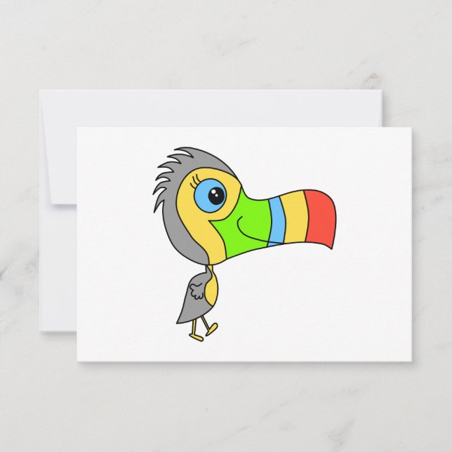 Colourful Toucan Bird. RSVP Card (Front)