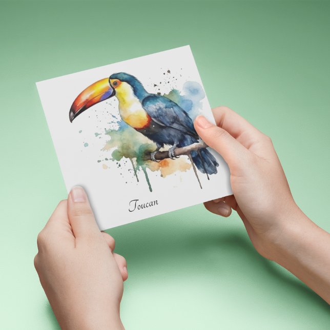 colourful toucan, customizable holiday card (Creator Uploaded)