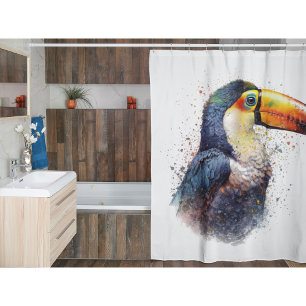 Colourful Toucan in Pointillism Style