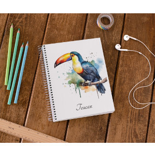 colourful toucan sitting on a branch planner