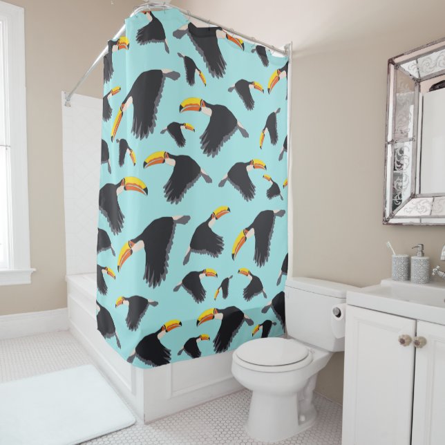 Colourful Toucan Tropical Bird Pattern (In Situ)