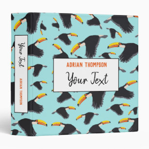 Colourful Toucan Tropical Bird Pattern School Binder