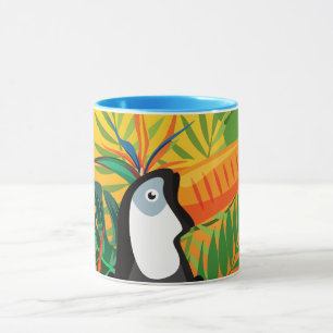 Colourful Toucan Tropical Jungle Ceramic Mug