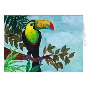Colourful Toucan Tropical Rainforest Note Card